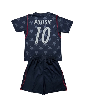 Billige Fotballdrakt Forente stater Christian Pulisic #10 Replika Bortedraktsett Barn VM 2026 Kortermet (med bukser)